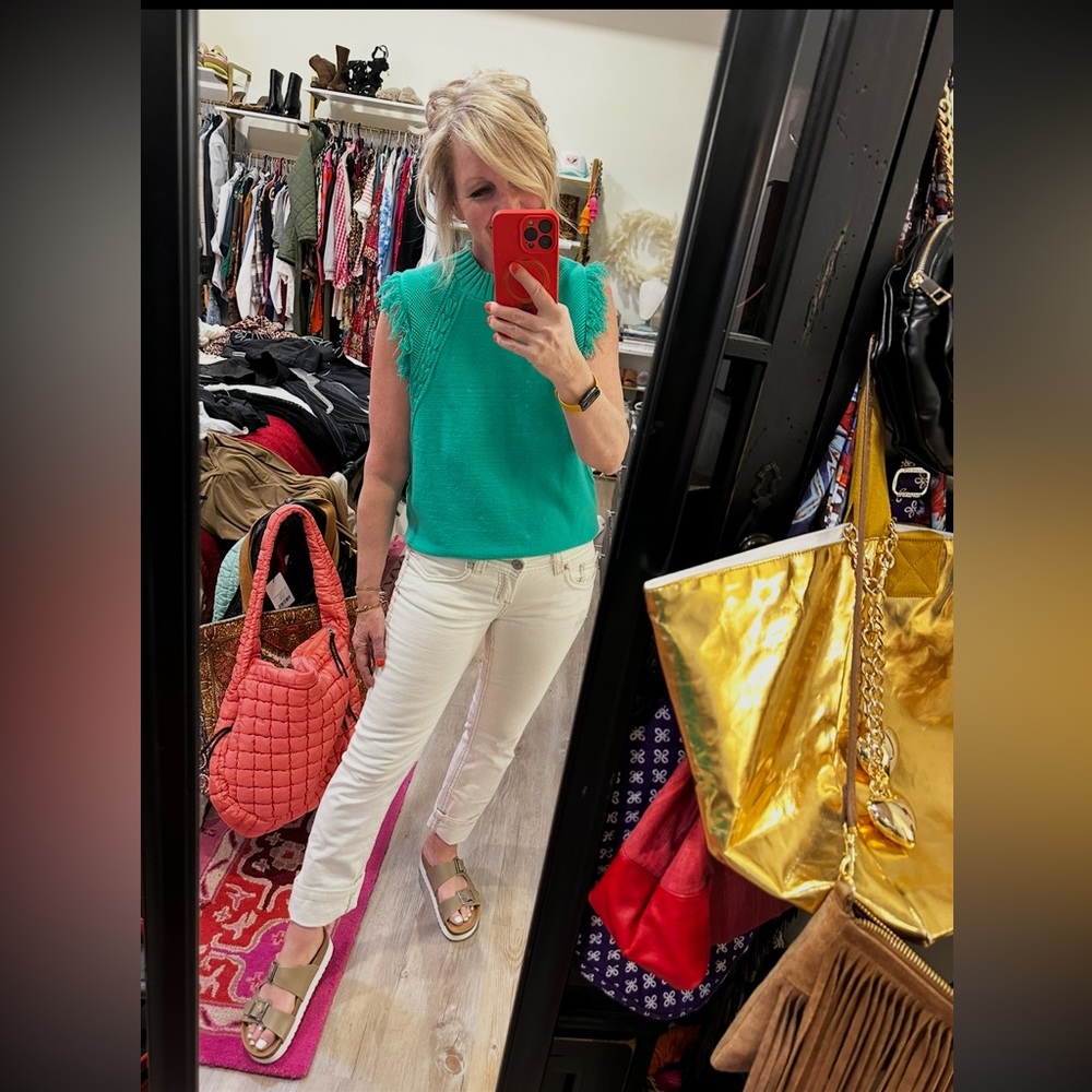 Sleeveless Fringe Sweater - Picture 7 of 12